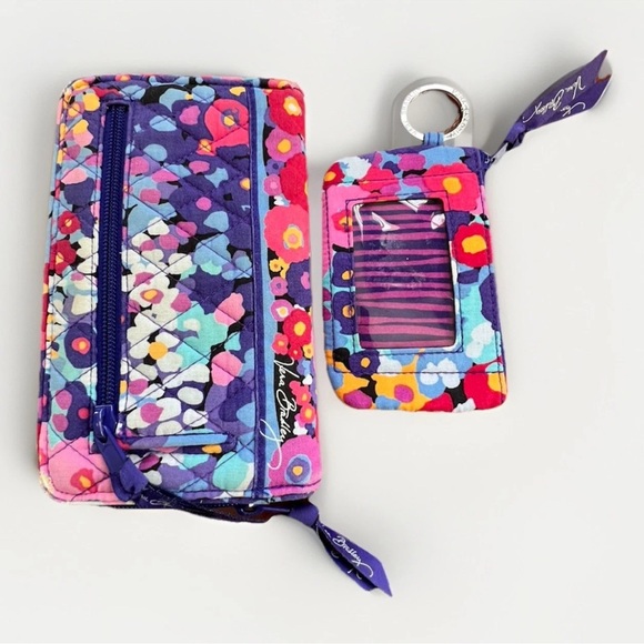 Vera Bradley Turnlock Wallet & Zip ID Case Set – Floral Pattern - Picture 3 of 6